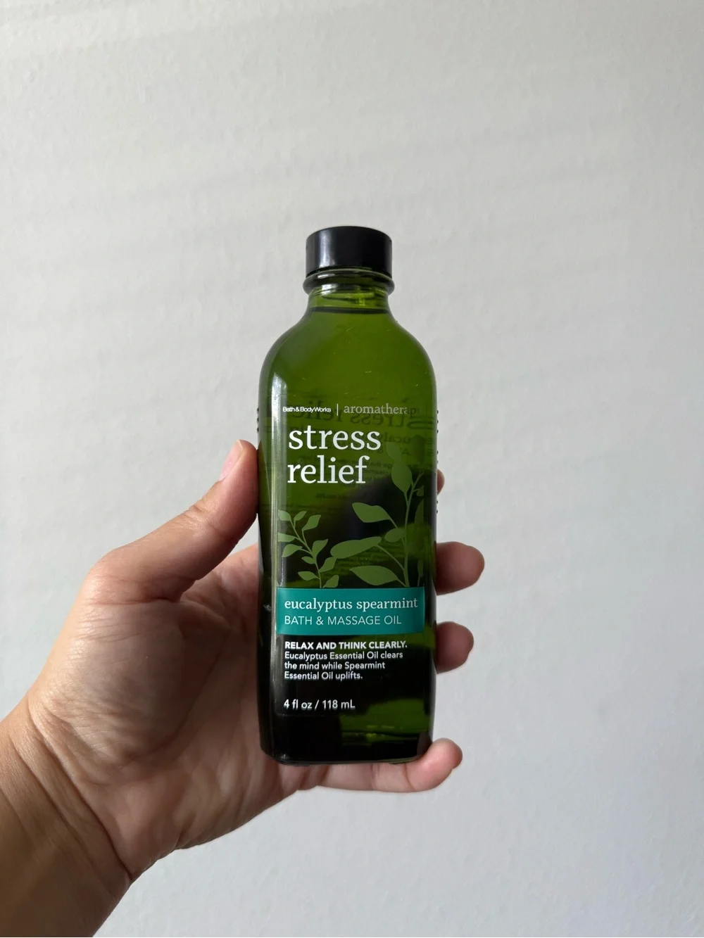 Bath & Body Works Stress Relief Eucalyptus Spearmint Bath & Massage Oil 4oz